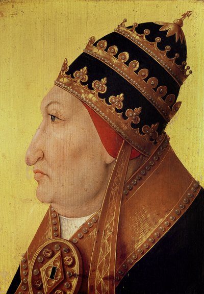 Portrait de Rodrigo Borgia (1431-1503) Pape Alexandre VI - German School